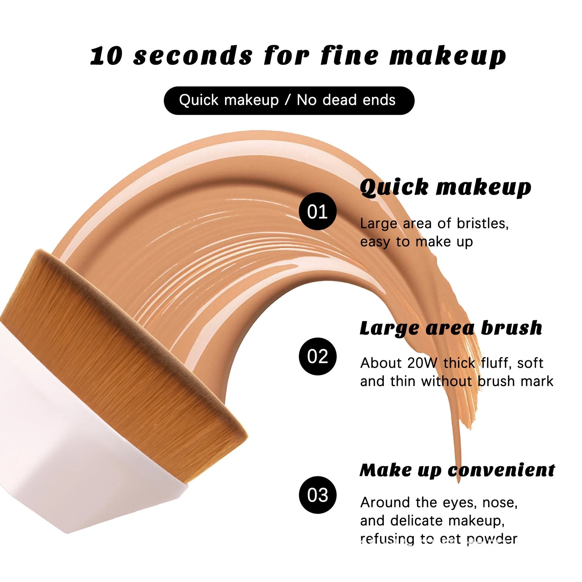 🔥Flacher Top-Make-up-Pinsel mit Bonus-Etui-16