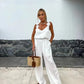 💕Ärmelloser Jumpsuit mit weitem Bein für Damen
