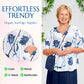 🎉Neue Produkteinführung💐👚 – Lockeres Damenoberteil aus Leinen mit V-Ausschnitt 💝🌹-1