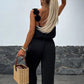 💕Ärmelloser Jumpsuit mit weitem Bein für Damen