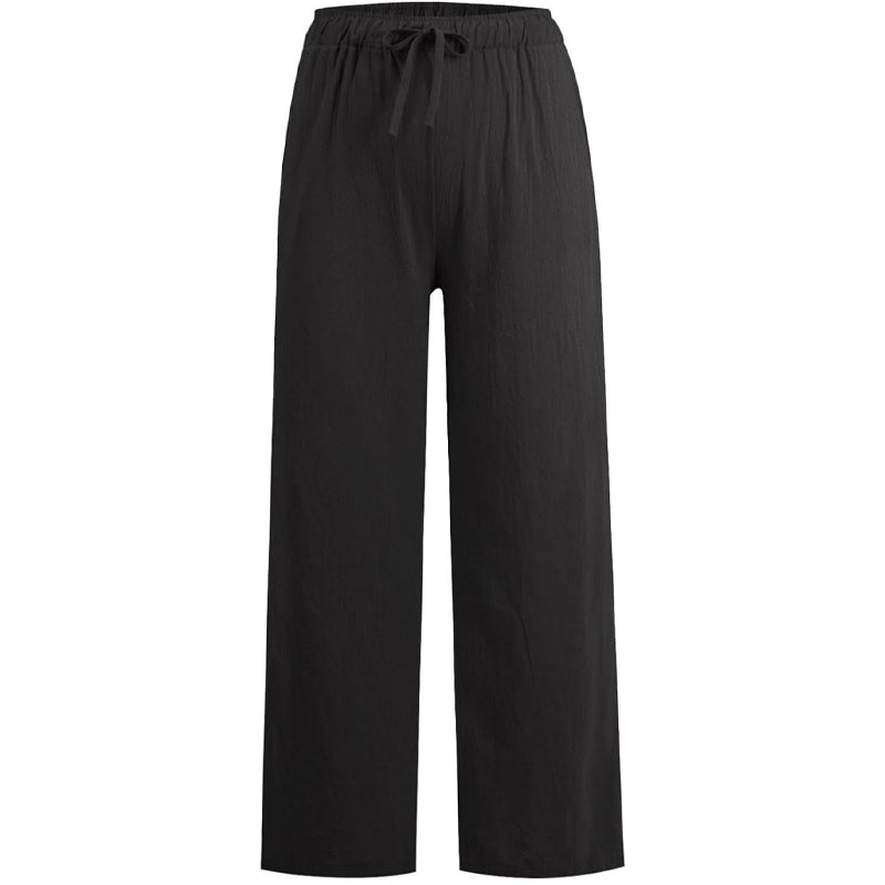 🌸Damen Sommer Baumwolle Leinen Weite Hosen😍-9