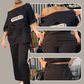 💖LETZTER TAG VERKAUF 50% RABATT💖Modisches Set aus Kurzarmshirt und einfarbiger Hose mit Taschen